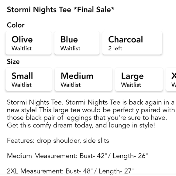 Stormi Night Tee - Picture 4 of 4